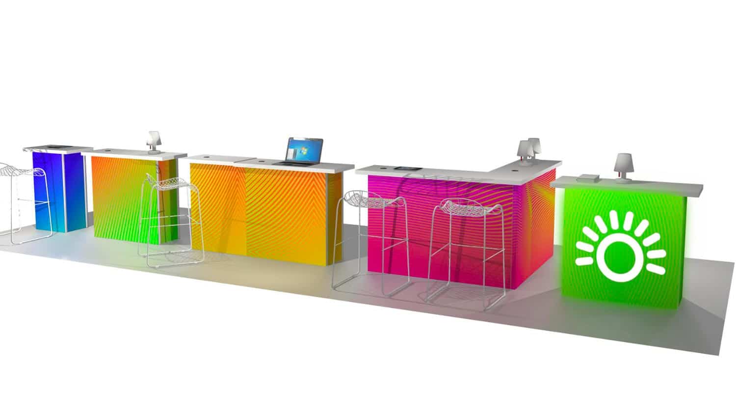 Nouveau comptoir modulaire de stand d'exposition