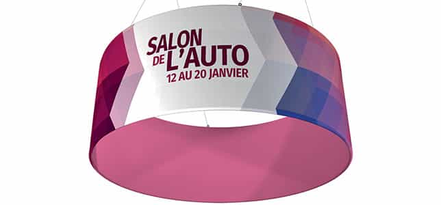 Enseignes suspendues circulaires pour salon event