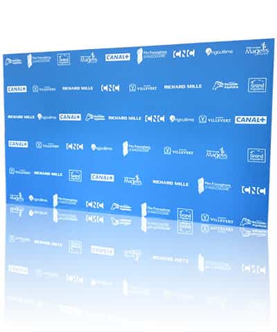 Mur d'image photocall stand parapluie