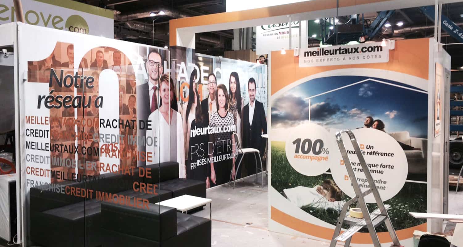 Pose de décoration et stand sur salon