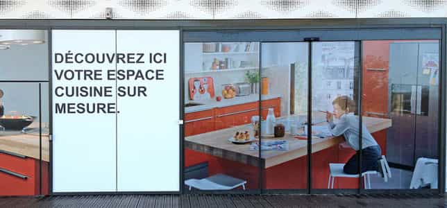 Impression film vinyl sur vitre
